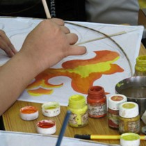 Art to Schools, Kite Painting Demonstration by Chitra Vaidya at Madhavrao Bhagwat High School, Vile Parle, Mumbai Art to Schools, Kite Painting Demonstration by Chitra Vaidya at Madhavrao Bhagwat High School, Vile Parle, Mumbai