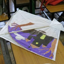 Art to Schools, Kite Painting Demonstration by Chitra Vaidya at Madhavrao Bhagwat High School, Vile Parle, Mumbai Art to Schools, Kite Painting Demonstration by Chitra Vaidya at Madhavrao Bhagwat High School, Vile Parle, Mumbai