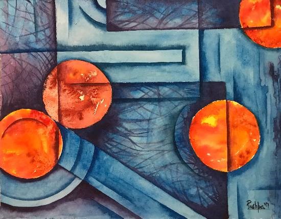 Watercolour Abstract, painting by Pushpa Sharma