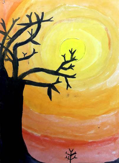 Painting  by Anuri Madhuashis - Sunset