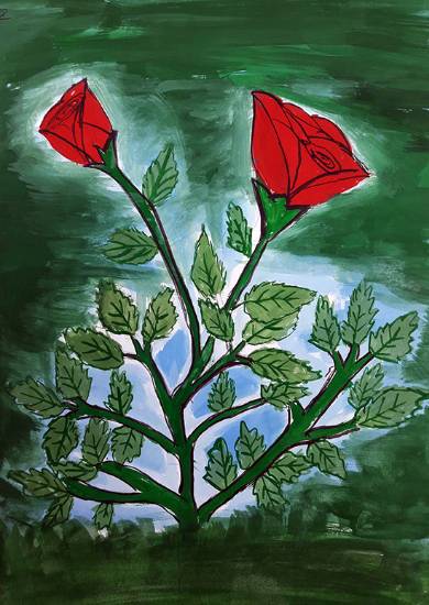 Painting  by Anuri Madhuashis - Roses