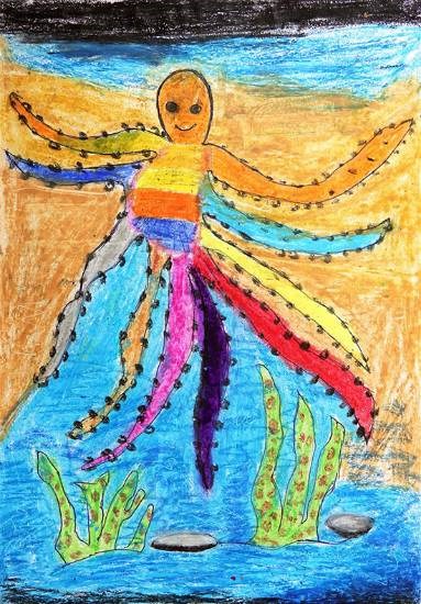 Octopus, painting by Vivek Babu Wangad