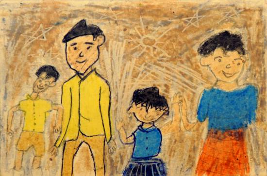 Painting  by Chetan Dharma Ravate - Family