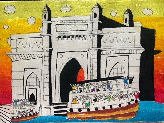 Gateway of India, painting by Mihika Jagtap