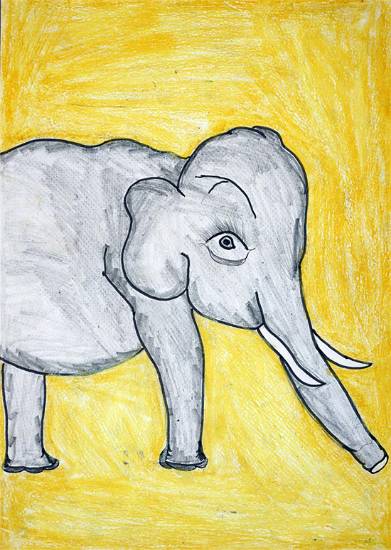 Painting  by Ujwala Janu Thakare - Elephant