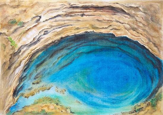 Sinkhole, painting by Nirmal Pathare