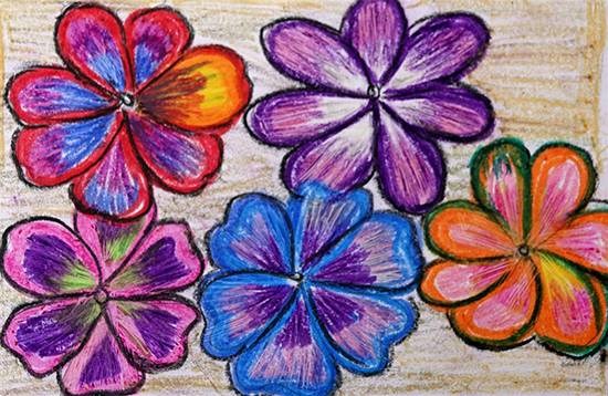 Flower Art, painting by Priti Merya