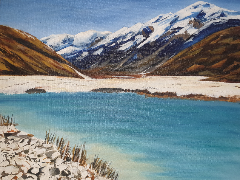 Painting  by Sharadhi K V - Beauty of ladakh