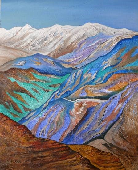 Kumaon Mountains - 11, painting by Chitra Vaidya