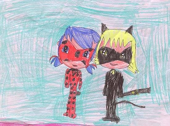 Marinette and Adrian, painting by Nikitha Judith B