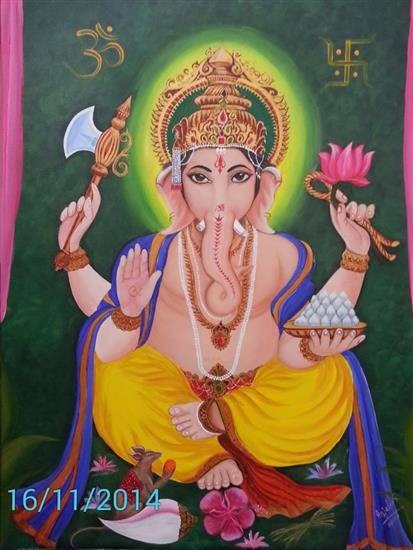 Ganesha, painting by Anjalee S Goel