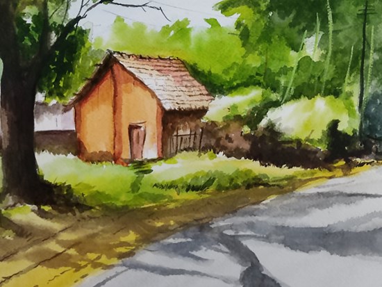 Countryside, painting by Souhardya Talukdar