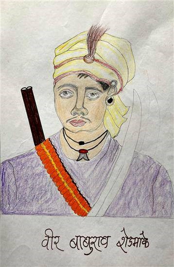 Veer Baburao Shedmale, painting by Sukhdev Kumare