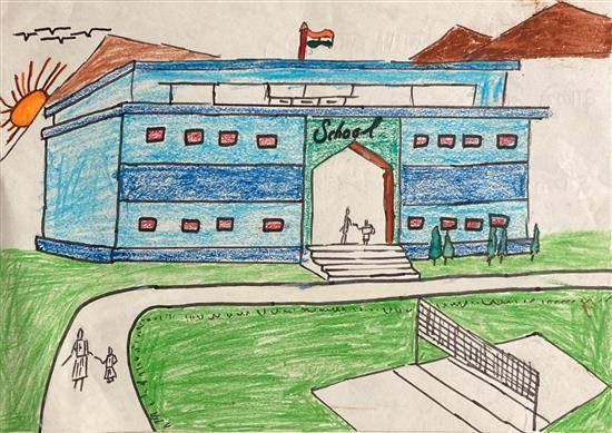 My school - 4, painting by Vishal Bhangare