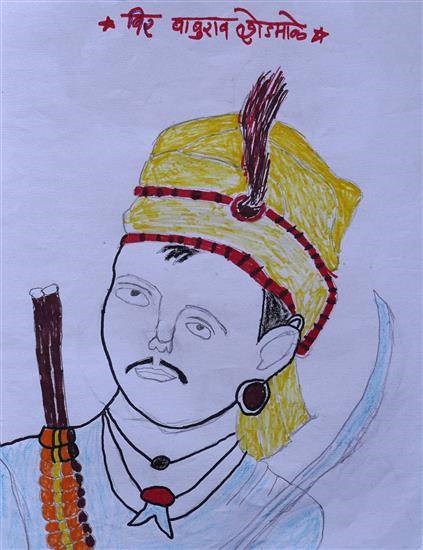 Veer Baburao Shedmake, painting by Aman Madavi