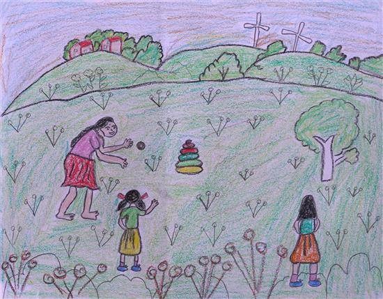 Holiday enjoyment, painting by Bhagyashree Chavare