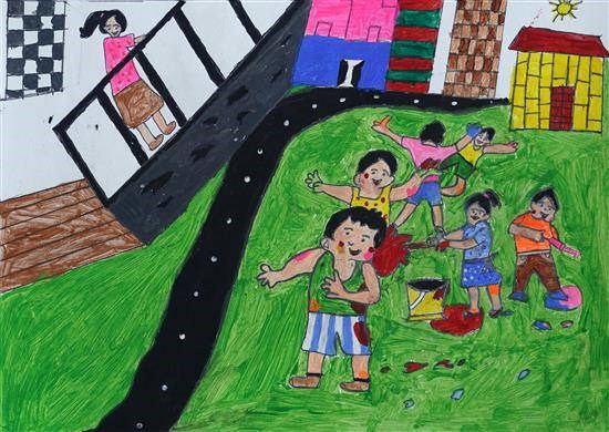 Festival of fun, painting by Apurva Kumbhare