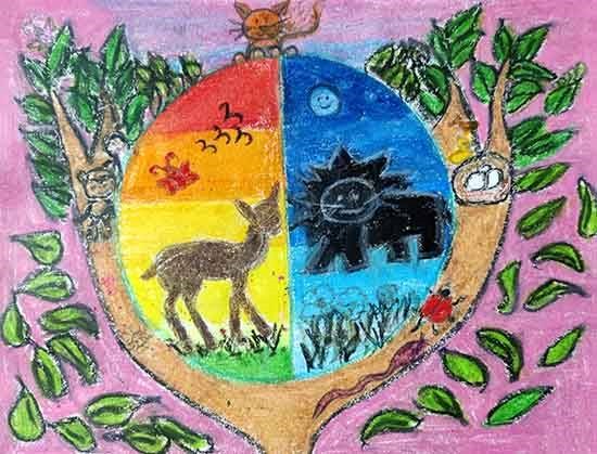 Forest and Earth, painting by Avigna Sree