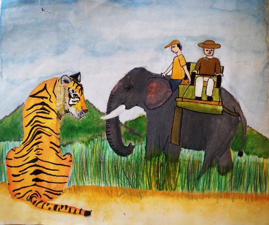 Painting  by Tanay Nikheel Kelkar - Wildlife