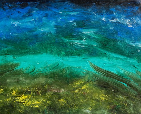 Under water world, painting by Vinay Sane