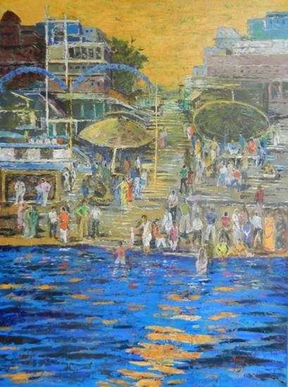 Banaras - I, painting by Nalini Bhagwat