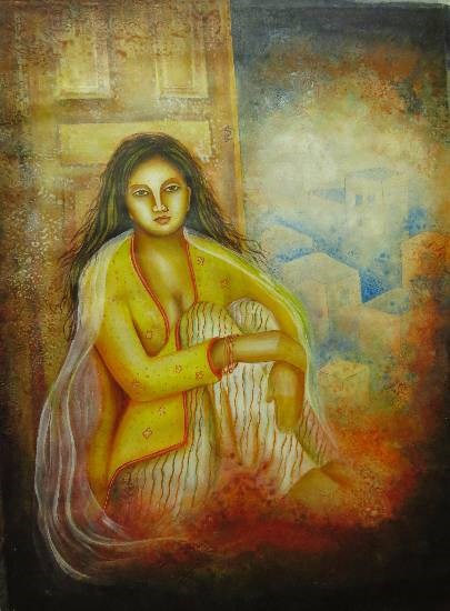 Pratiksha, painting by Priyanka Goswami