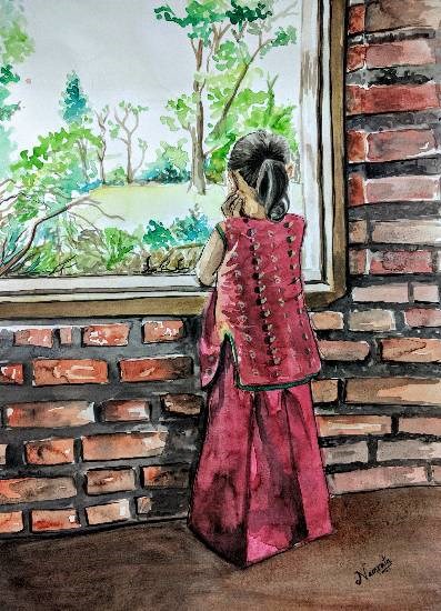 Childhood Dreams, painting by Namrata Bothra