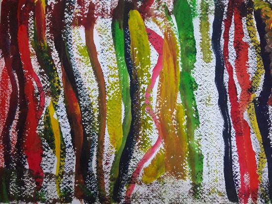 Painting  by Ira Bandekar - Colourful sticks