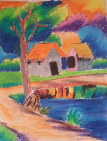 Painting  by Nilesh Harendra Mishra - Houses