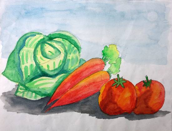 Painting  by Nilesh Harendra Mishra - Vegetables