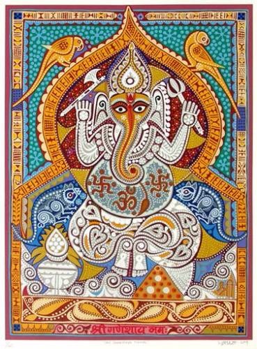 Shree Ganeshay Namah, painting by Jyoti Bhatt