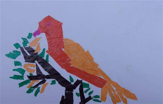 Painting by Pavitra Kashinath Hadal - Sitting bird