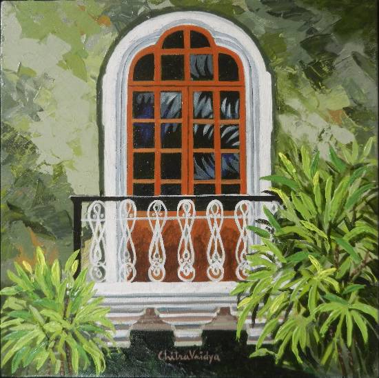 Painting by Chitra Vaidya - Goan Window - 3