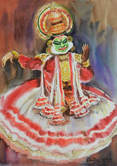 Painting by Chitra Vaidya - Kathakali