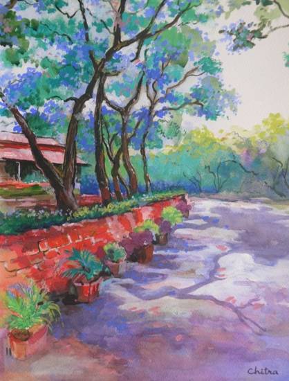 Painting by Chitra Vaidya - Mahabaleshwar Club III
