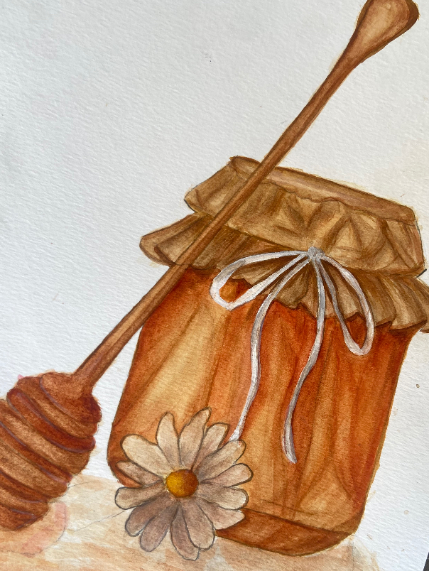 Painting by Saisha Sikka - Warm hues of honey