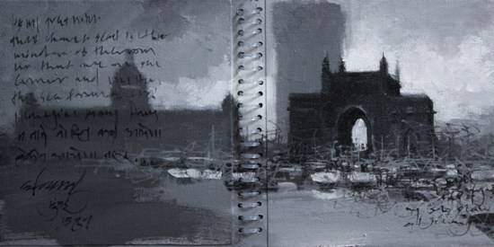 Painting by Anwar Husain - Mumbai Diary - 20