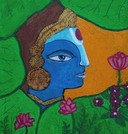 Painting by Kaavya Shah - Shree Krishna