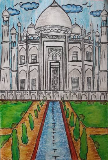 Painting by Shambhawi Vermaa - The Taj Mahal