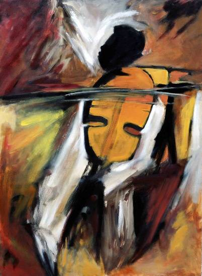 Painting by Milon Mukherjee - Towards Crescendo