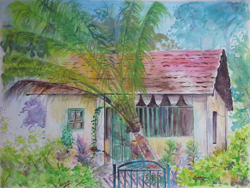 Painting by Lasya Upadhyaya - Memories of Shimoga