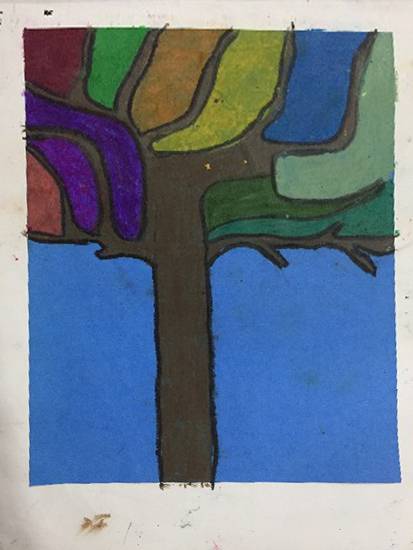 Painting by Riya Satyaprasad Bhat - Tree