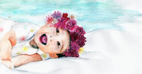 Painting by Naysha Satyarthi - Happy baby