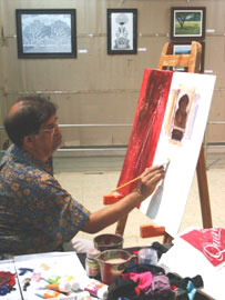 Demonstration of Acrylic painting by Suhas Bahulkar