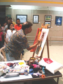 Demonstration of Acrylic painting by Suhas Bahulkar