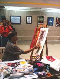 Demonstration of Acrylic painting by Suhas Bahulkar