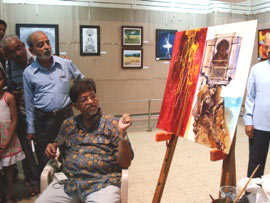 Demonstration of Acrylic painting by Suhas Bahulkar