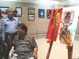 Demonstration of Acrylic painting by Suhas Bahulkar