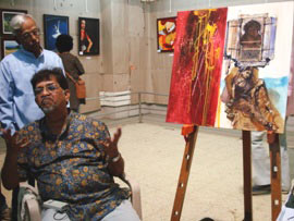 Demonstration of Acrylic painting by Suhas Bahulkar