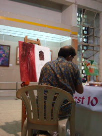 Demonstration of Acrylic painting by Suhas Bahulkar